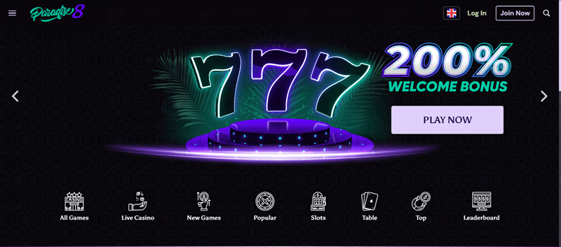 Easy and secure login to Paradise 8 Casino2